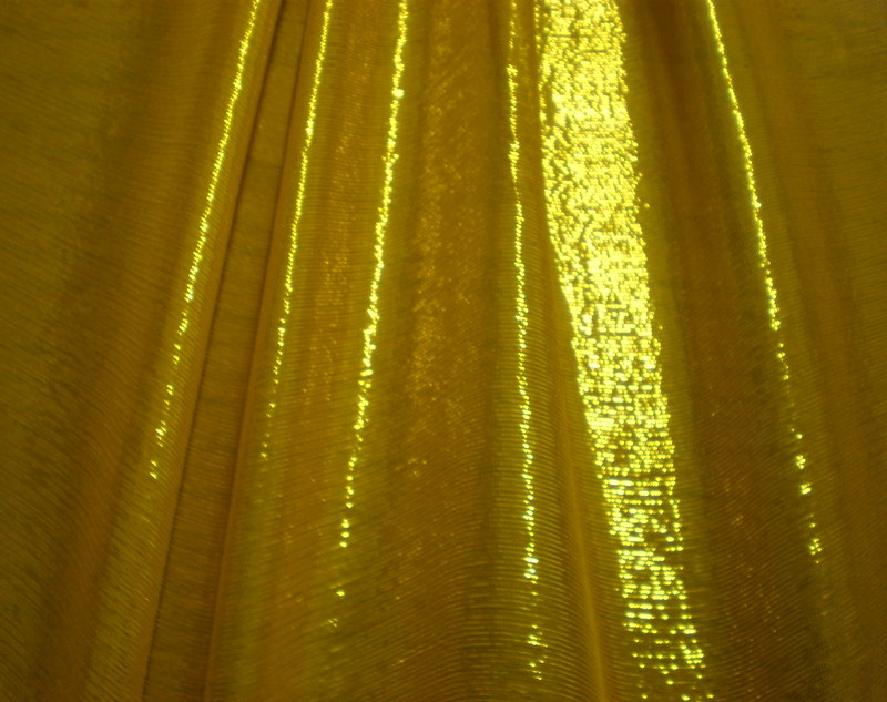 1. B. Gold Silk Metallic Crinkle Lame